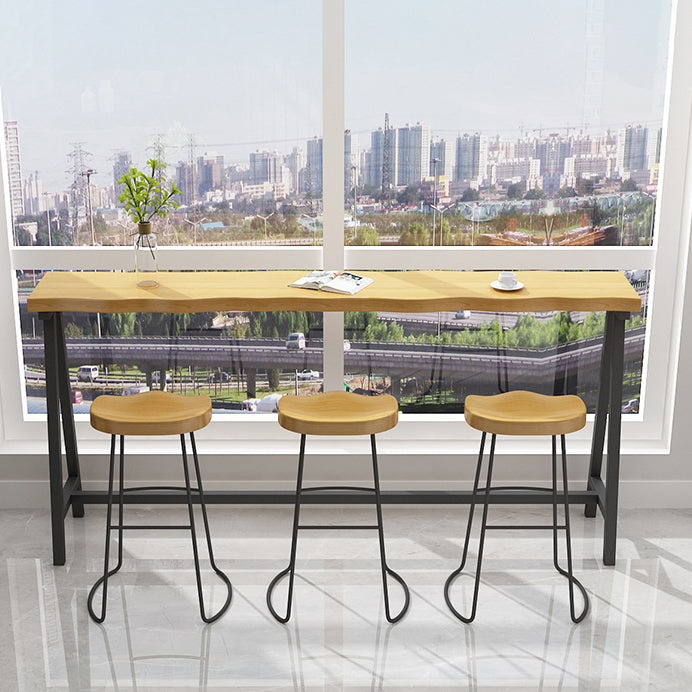 Modern Rectangle Pub Dining Set 1/2/4/7 Pieces Trestle Indoor Counter Height Set