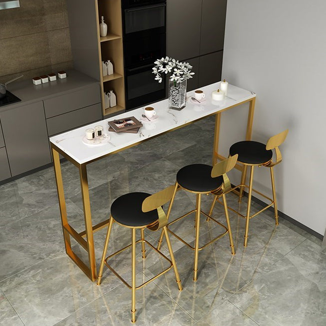 Glam 1/4/9 Pieces Bar Table Set Rectangle Counter Table with Stools for Milk Tea Shop