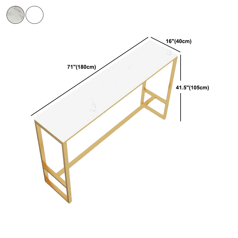 Glam 1/4/9 Pieces Bar Table Set Rectangle Counter Table with Stools for Milk Tea Shop