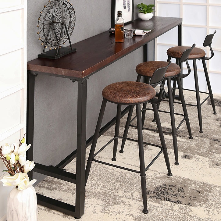 Industrial Rectangle Bar Table Set 1/2/4/7 Pieces Solid Wood Counter Table