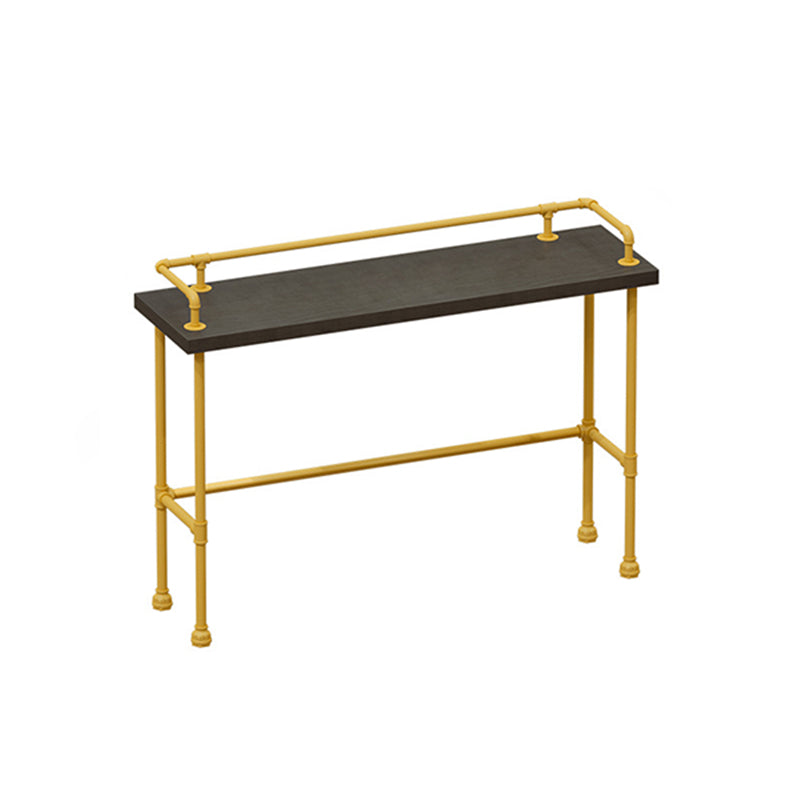 Trestle Rectangle Counter Set 1/2/4 Pieces Industrial Metal and Wood Pub Dining Set