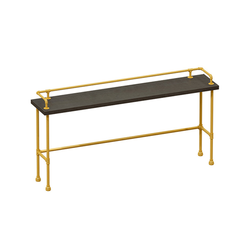 Trestle Rectangle Counter Set 1/2/4 Pieces Industrial Metal and Wood Pub Dining Set