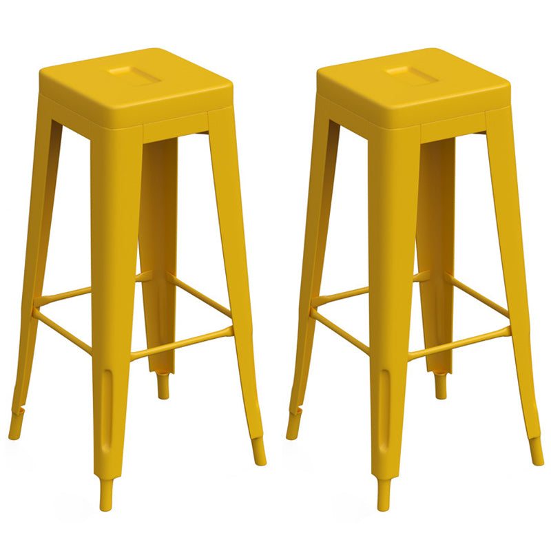 Trestle Rectangle Counter Set 1/2/4 Pieces Industrial Metal and Wood Pub Dining Set