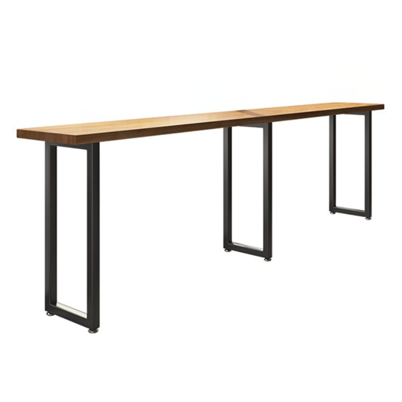 Modern 1/7 Pieces Bar Table Set Rectangle Pine Wood Counter Table with Stools