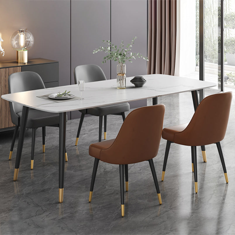Modern 1/2/5/7 Pieces Dining Set Rectangle Stone Dining Table for Kitchen Dining Room
