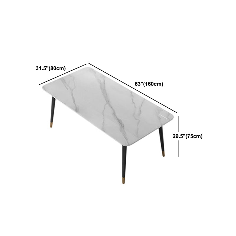 Modern 1/2/5/7 Pieces Dining Set Rectangle Stone Dining Table for Kitchen Dining Room