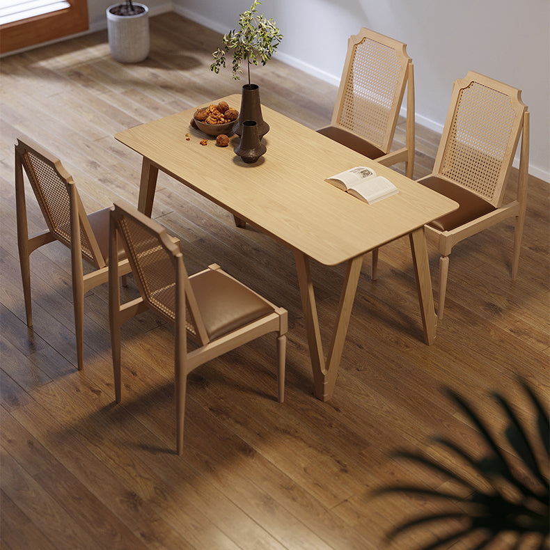 Modern 1/2/3/5/9 Pieces Dining Set Wood Dining Furniture Set in Natural