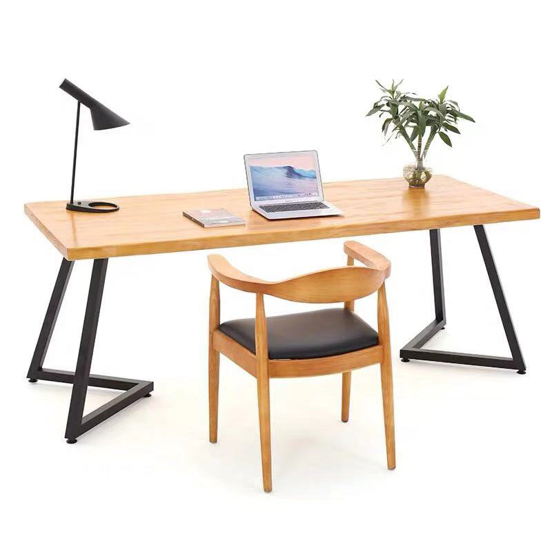 Industrial Natural Dining Set Rectangle 1/2/4/5/6/7 Pieces Dinette Set