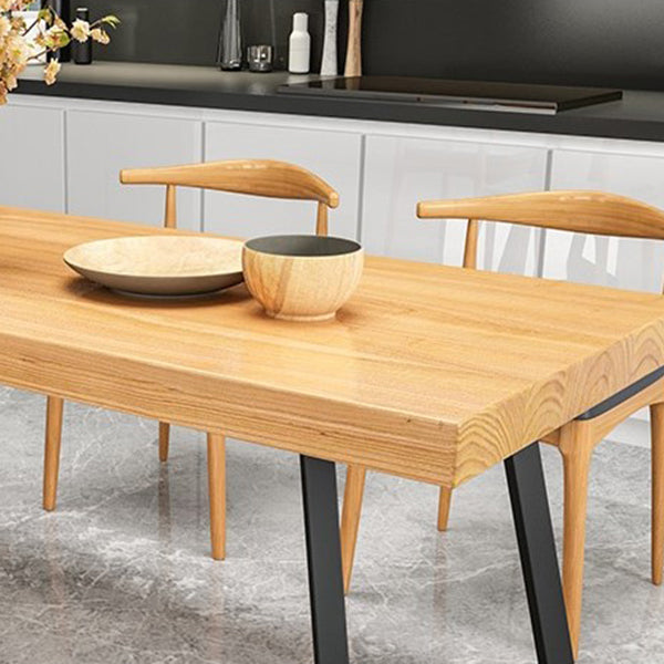 Industrial Natural Dining Set Rectangle 1/2/4/5/6/7 Pieces Dinette Set