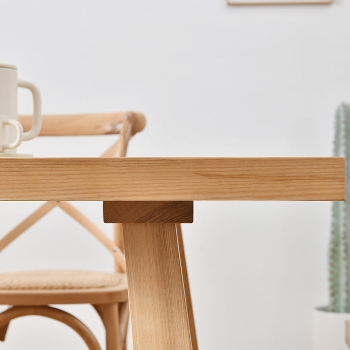 Modern 1/6 Pieces Dining Set Rectangle Pine Wood Dining Table for Dining Room kItchen