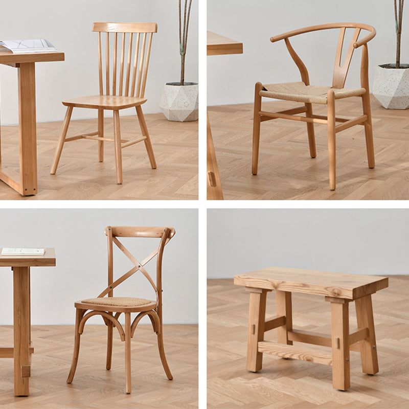 Modern 1/6 Pieces Dining Set Rectangle Pine Wood Dining Table for Dining Room kItchen