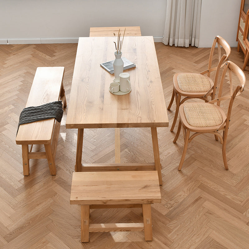 Modern 1/6 Pieces Dining Set Rectangle Pine Wood Dining Table for Dining Room kItchen