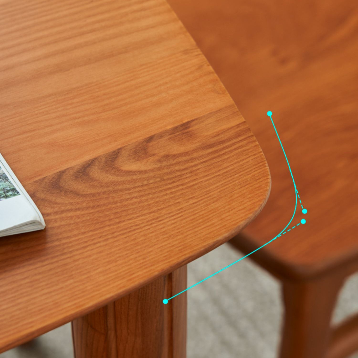 Solid Wood Dining Table Set 1/2/5/7 Pcs Rectangle Table with Side Chairs