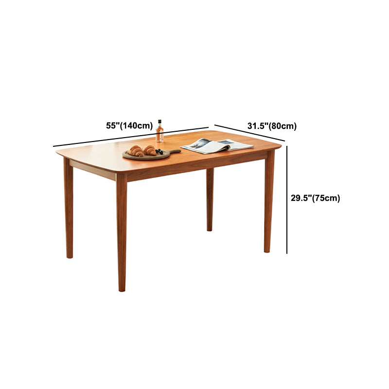 Solid Wood Dining Table Set 1/2/5/7 Pcs Rectangle Table with Side Chairs