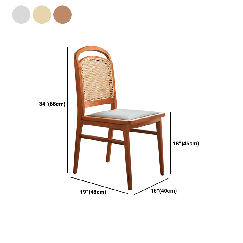 Solid Wood Dining Table Set 1/2/5/7 Pcs Rectangle Table with Side Chairs