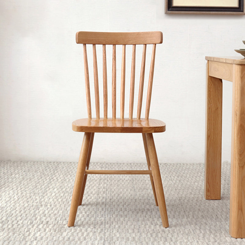 Contemporary Solid Wood Side Chair Metallic Finish Indoor-Outdoor Windsor Chair