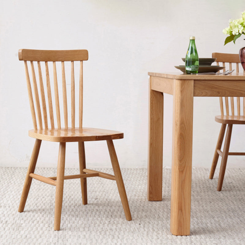 Contemporary Solid Wood Side Chair Metallic Finish Indoor-Outdoor Windsor Chair