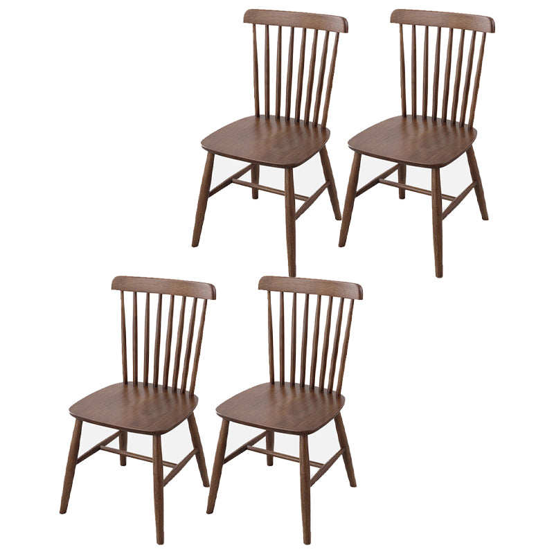 Contemporary Solid Wood Side Chair Metallic Finish Indoor-Outdoor Windsor Chair