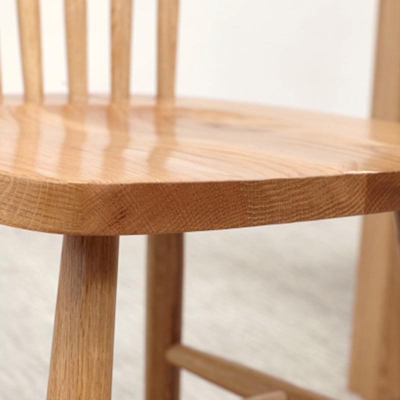 Contemporary Solid Wood Side Chair Metallic Finish Indoor-Outdoor Windsor Chair