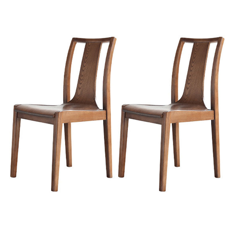 Scandinavian Wood Indoor-Outdoor Room Side Chair Slat Back Chair