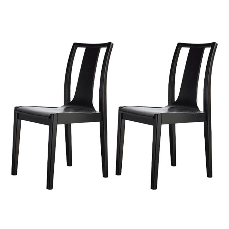 Scandinavian Wood Indoor-Outdoor Room Side Chair Slat Back Chair