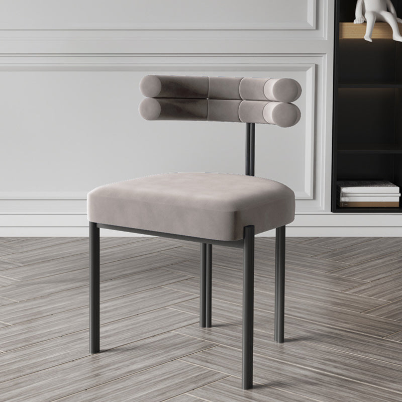 Contemporary Metal Indoor-Outdoor Room Chair Open Back Side Chair