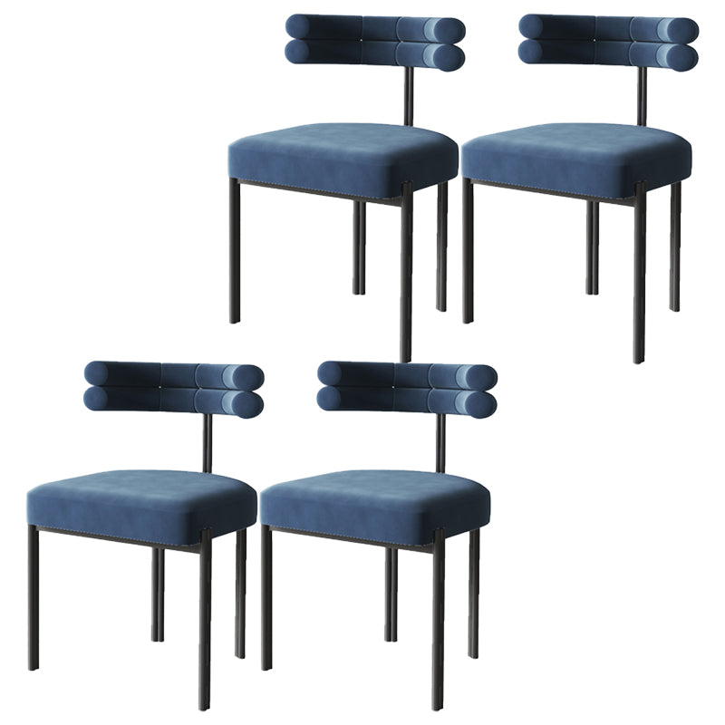 Contemporary Metal Indoor-Outdoor Room Chair Open Back Side Chair