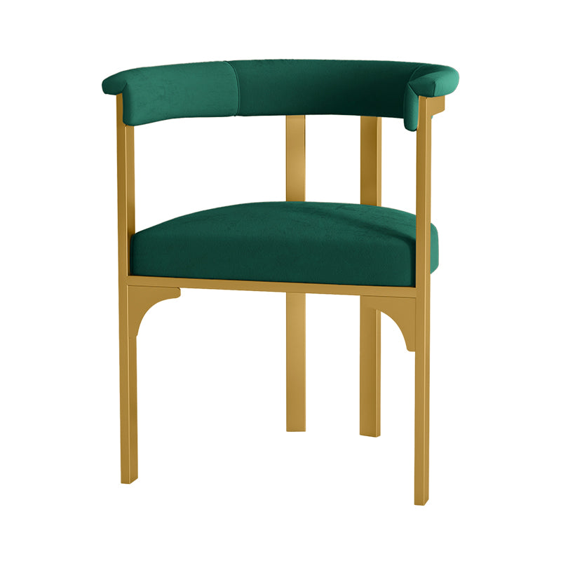 Glam Metal Dining Room Chair Armless Open Back Dining Side Chair for Restaurant Use