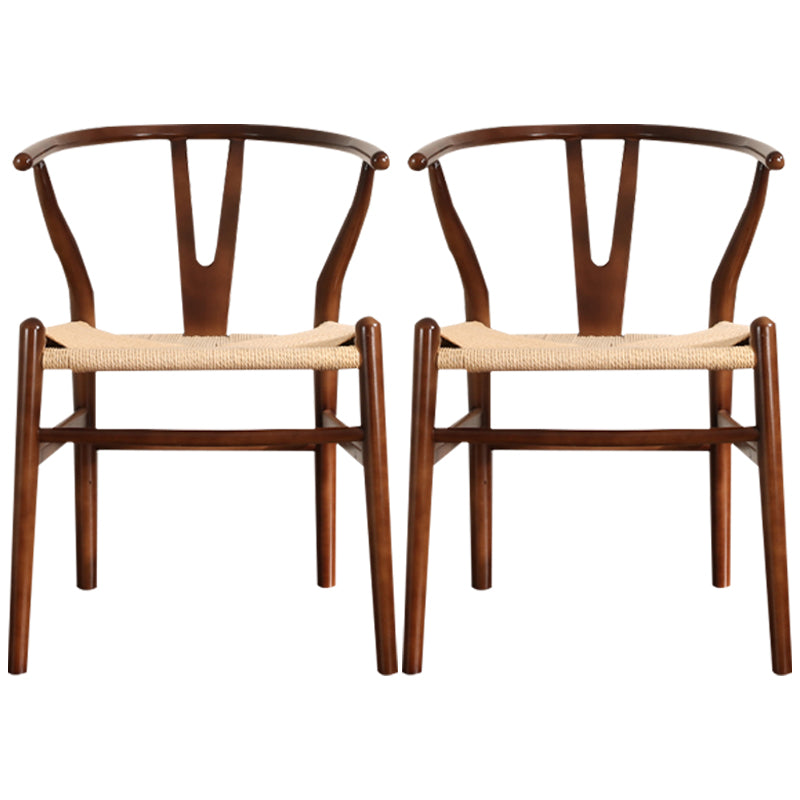 Contemporary Style Dining Wooden Chairs Kitchen Dining Armless Side Chairs