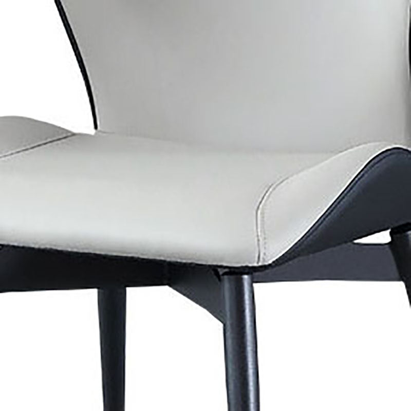 Contemporary Restaurant Wingback Side Chair Leather Dining Chair