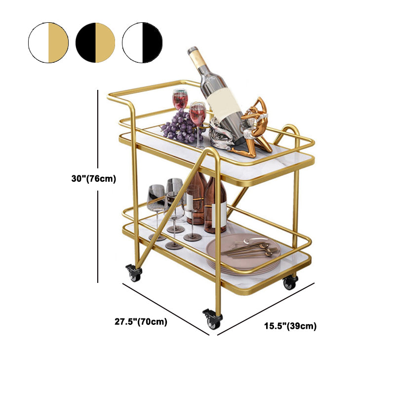 Contemporary Rolling Rectangular Prep Table Metal Prep Table for Home Use