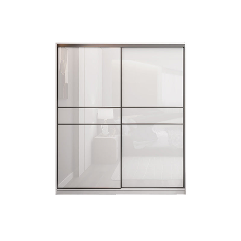 Engineered Wood White Wardrobe Cabinet Modern Wardrobe Closet