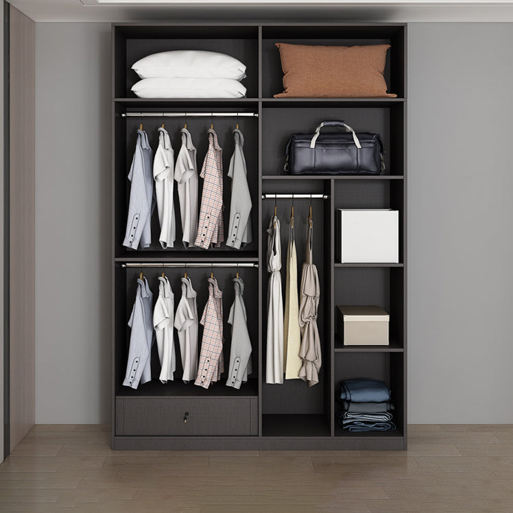 Engineered Wood Wardrobe Closet Contemporary Hinged Wardrobe Armoire