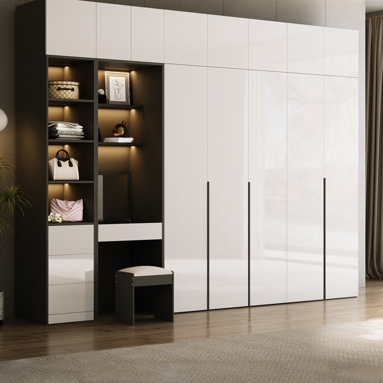 Engineered Wood Wardrobe Closet Contemporary Hinged Wardrobe Armoire