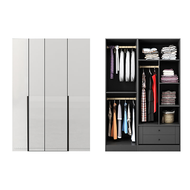 Modern Manufactured Wood Storage Cabinet High Gloss White Cabinet