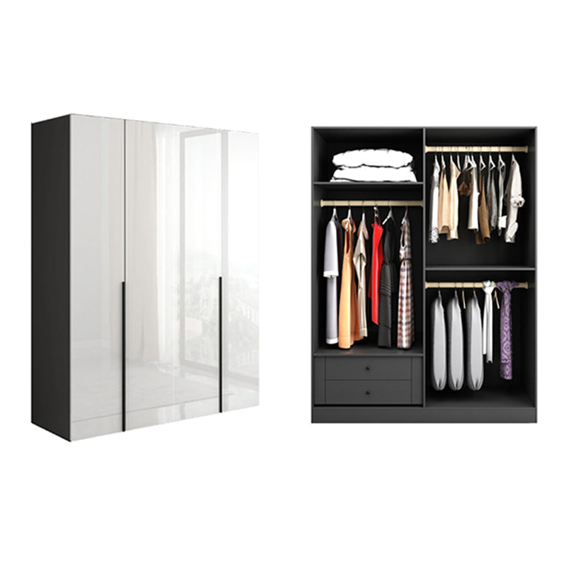 Modern Manufactured Wood Storage Cabinet High Gloss White Cabinet