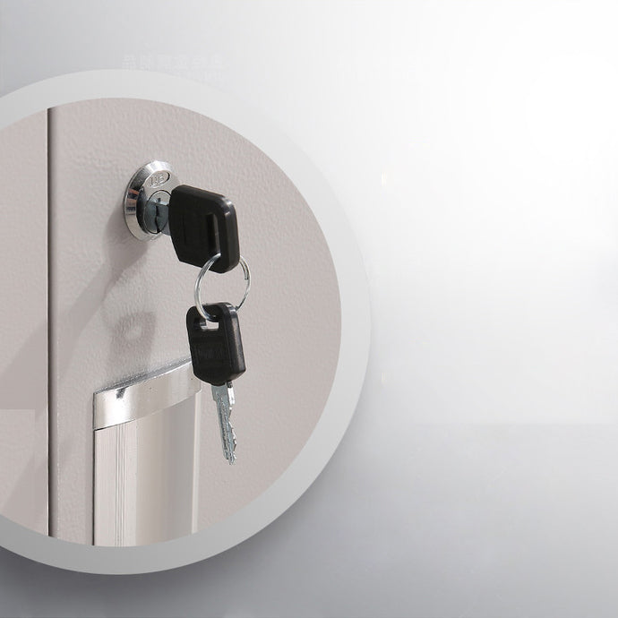 Modern & Contemporary Hinged Door Cabinet Gray Metal Storage Cabinet