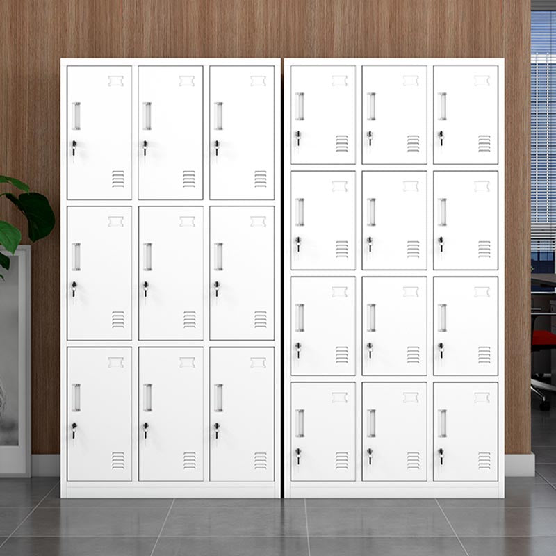 White Metal Wardrobe Armoire Contemporary Hinged Wardrobe Cabinet