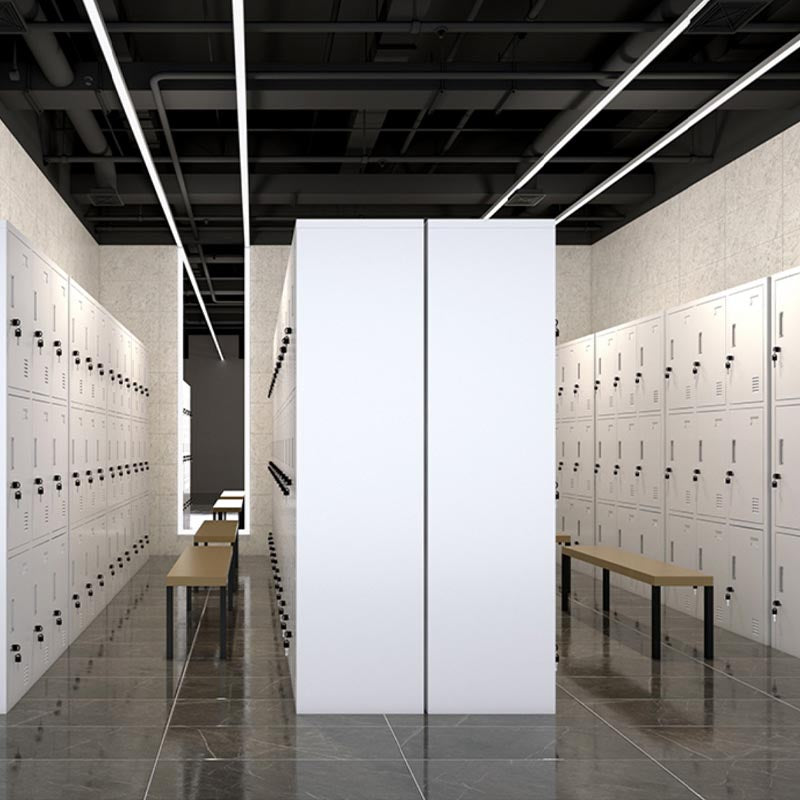 White Metal Wardrobe Armoire Contemporary Hinged Wardrobe Cabinet