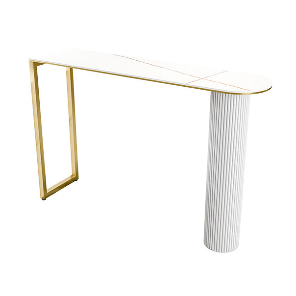 Modern 1/5 Pieces Bar Table Set Stone Counter Table with High Stools for Kitchen