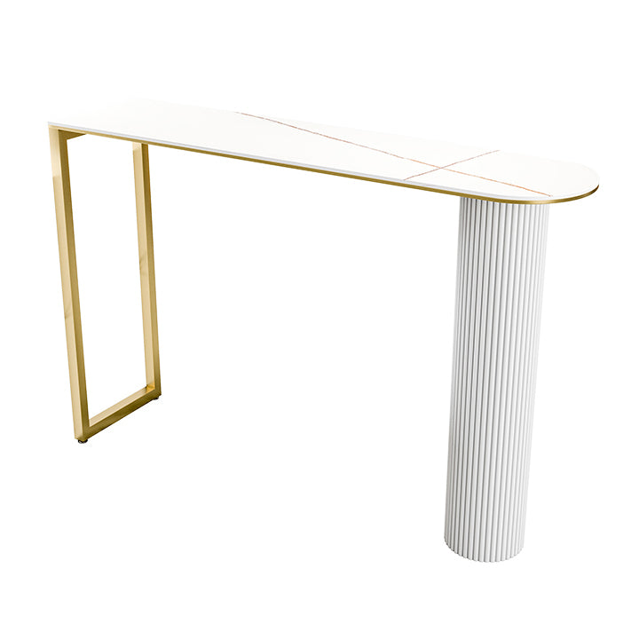 Modern 1/5 Pieces Bar Table Set Stone Counter Table with High Stools for Kitchen