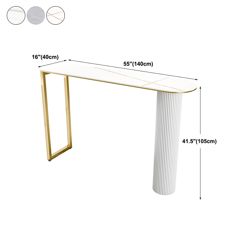 Modern 1/5 Pieces Bar Table Set Stone Counter Table with High Stools for Kitchen