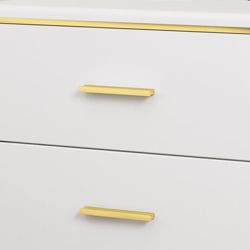 Drawer Storage Night Table Glam Imitation Wood Legs Included Bed Nightstand