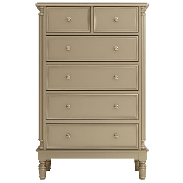 Wood Top Chest with Legs Vertical Dresser with Drawers for Bedroom
