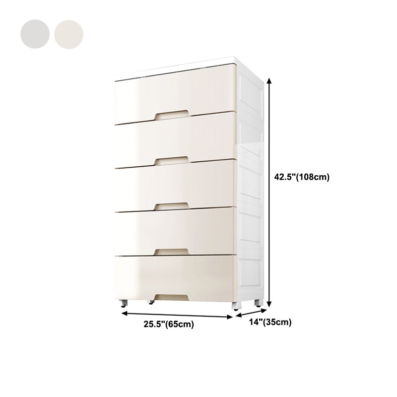 Lingerie Chest  Contemporary Plastic Chest with Drawers for Bedroom