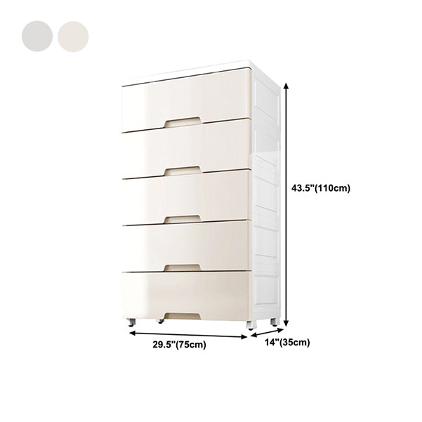 Lingerie Chest  Contemporary Plastic Chest with Drawers for Bedroom