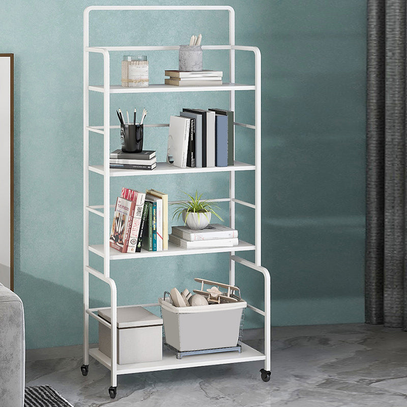 Etagere Iron Bookshelf Open Back Modern Bookcase With Rectangular Shelves