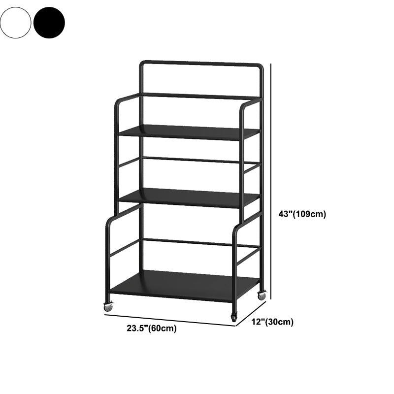 Etagere Iron Bookshelf Open Back Modern Bookcase With Rectangular Shelves