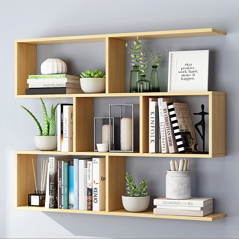 Floating Wall Mounted Shelf Bookcase Soild Wood Book Shelf for Study Room