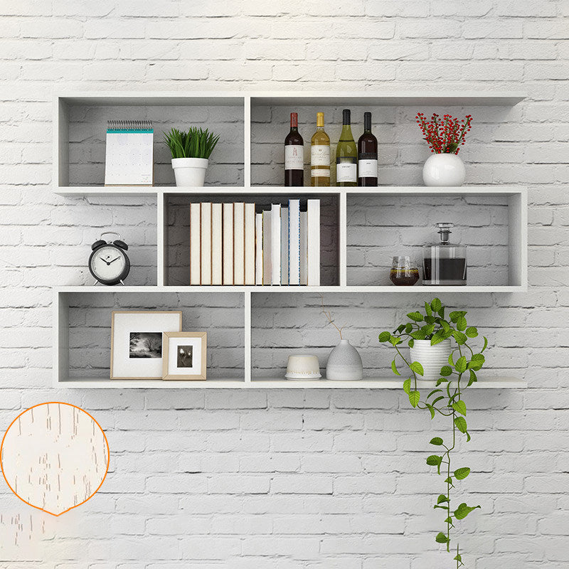 Floating Wall Mounted Shelf Bookcase Soild Wood Book Shelf for Study Room